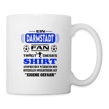 Fußball Fan Fussballverein Darmstadt - Tasse - Weiß - Rechts