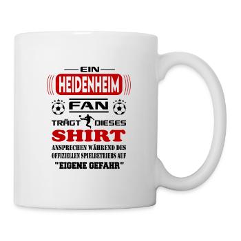 Fußball Fan Fussballverein Heidenheim - Tasse - Weiß - Rechts