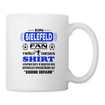 Fußball Fan Fussballverein Bielefeld - Tasse - Weiß - Rechts