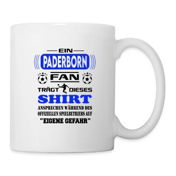 Fußball Fan Fussballverein Paderborn - Tasse - Weiß - Rechts