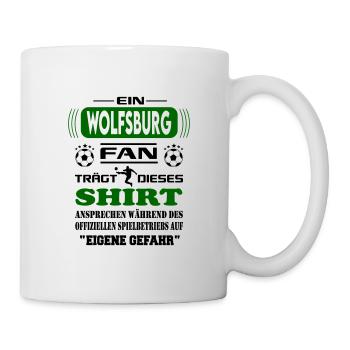 Fußball Fan Fussballverein Wolfsburg - Tasse - Weiß - Rechts
