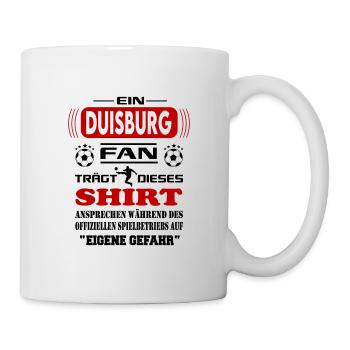 Fußball Fan Fussballverein Duisburg - Tasse - Weiß - Rechts