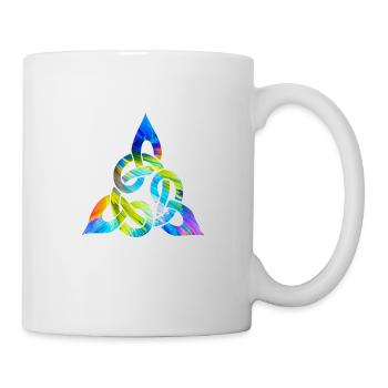 Farbenfroher keltischer Knoten - Tasse - Weiß - Rechts