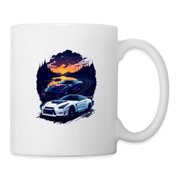 Voiture de sport classique - Mug blanc - blanc - Droite