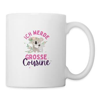 Ich werde Große Cousine 2024 Loading Koala Herz - Tasse - Weiß - Rechts