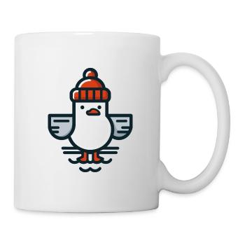 North Sea Moin Seagull with Beanie Hat T-Shirt - Mug - white - Right
