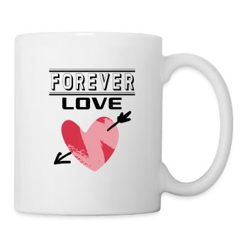 Liebe Forever I Love You Herz Hearts Wahre Liebe - Tasse - Weiß - Rechts