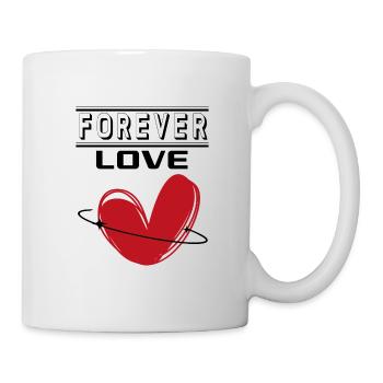 Liebe Forever I Love You Herz Hearts Wahre Liebe - Tasse - Weiß - Rechts