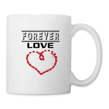 Liebe Forever I Love You Herz Hearts Wahre Liebe - Tasse - Weiß - Rechts