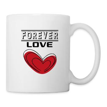 Liebe Forever I Love You Herz Hearts Wahre Liebe - Tasse - Weiß - Rechts