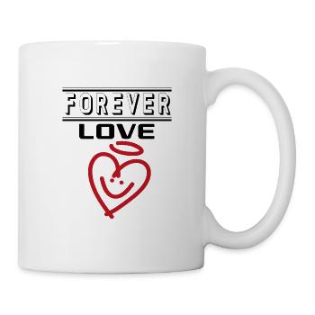 Liebe Forever I Love You Herz Hearts Wahre Liebe - Tasse - Weiß - Rechts