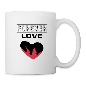 Liebe Forever I Love You Herz Hearts Wahre Liebe - Tasse - Weiß - Rechts
