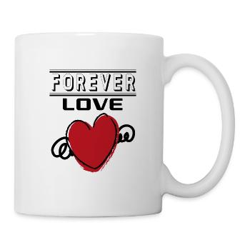 Liebe Forever I Love You Herz Hearts Wahre Liebe - Tasse - Weiß - Rechts