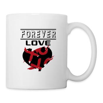 Liebe Forever I Love You Herz Hearts Wahre Liebe - Tasse - Weiß - Rechts