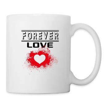 Liebe Forever I Love You Herz Hearts Wahre Liebe - Tasse - Weiß - Rechts