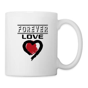 Liebe Forever I Love You Herz Hearts Wahre Liebe - Tasse - Weiß - Rechts