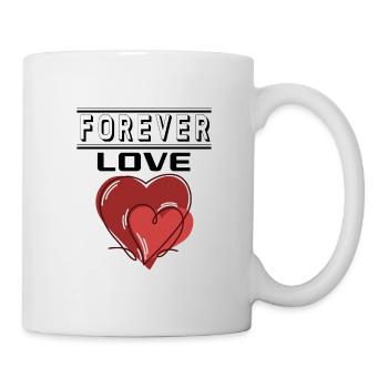 Liebe Forever I Love You Herz Hearts Wahre Liebe - Tasse - Weiß - Rechts