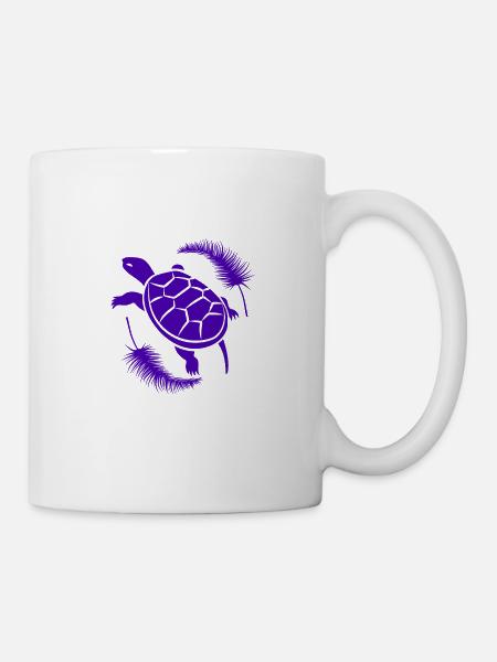 Schildkröte / Kriechtier - Reptilie - Tasse - Weiß