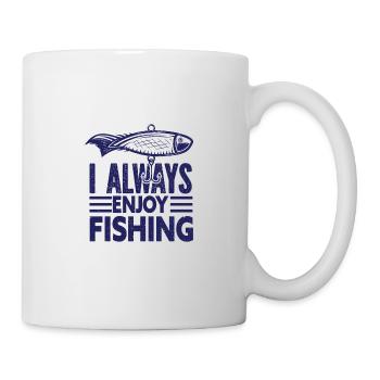 Angler Angelhaken Angelrute Sportfischer - Tasse - Weiß - Rechts