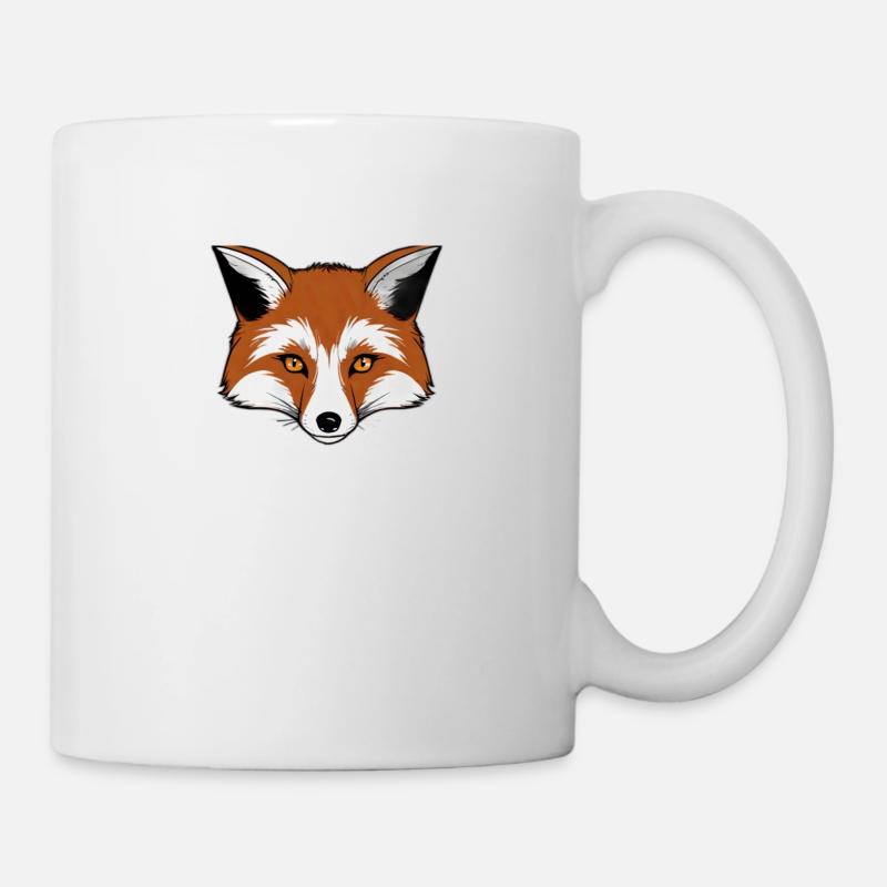 Comic Fuchskopf - Tasse - Weiß