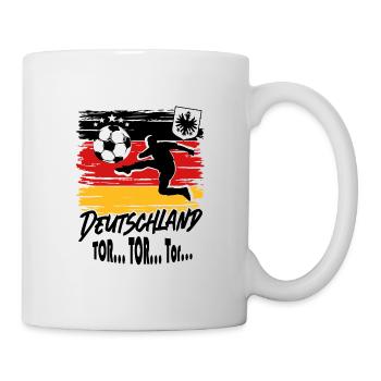 Fußball Deutschland Fussball Fan Tor Tor Tor - Tasse - Weiß - Rechts