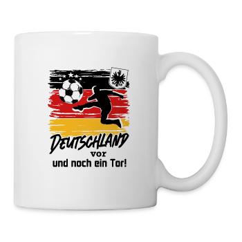Fußball Deutschland Fussball Fan Noch ein Tor - Tasse - Weiß - Rechts