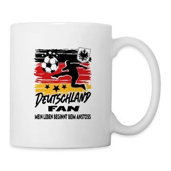 Fußball Deutschland Fussball Fan Anstoss - Tasse - Weiß - Rechts
