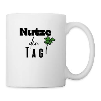 Nutze den Tag - Tasse - Weiß - Rechts
