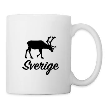 Schweden Rentier Silhouette Sverige Souveni - Tasse - Weiß - Rechts