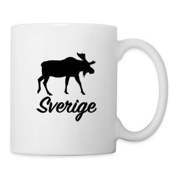 Schweden Elch Silhouette Sverige Souvenir Sticker - Tasse - Weiß - Rechts