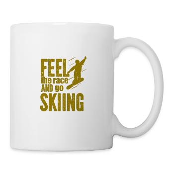 Skiing Snowboard Mountains Holiday Snow Freestyle - Mug - white - Right