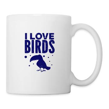 Vogel - Fliegen - Naturschutz Tierfreund - Zoo - Tasse - Weiß - Rechts