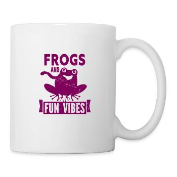 Frosch - Amphibie Tier - Tasse - Weiß - Rechts