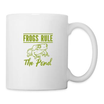 Frosch - Amphibie Tier - Tasse - Weiß - Rechts