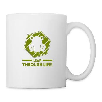 Frosch - Amphibie Tier - Tasse - Weiß - Rechts