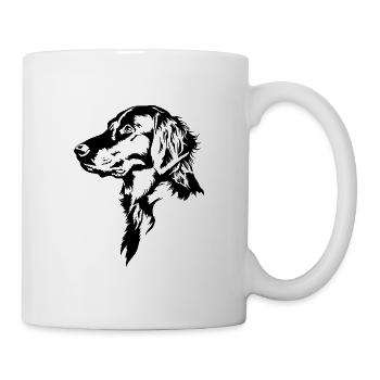 Retriever à poil plat Portrait chien Chien Wilsigns - Mug blanc - blanc - Droite