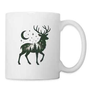 Sternenwald Hirsch Silhouette - Tasse - Weiß - Rechts