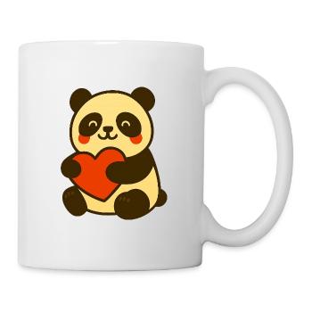 Der_Panda_mit_Herzumarmung - Mug - white - Right