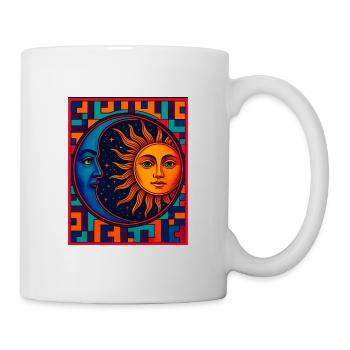 Soleil et Lune Prisme Néon - Mug blanc - blanc - Droite