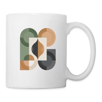 Geometric Yin Yang Circle Art - Mug - white - Right