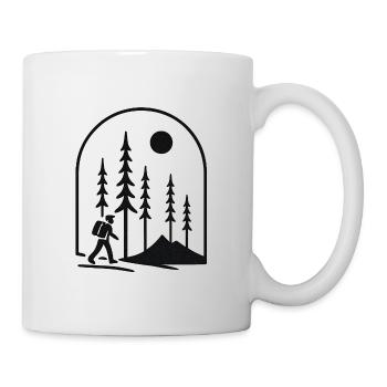 Nächtliche Wanderung im Wald Fans geschenkidee - Tasse - Weiß - Rechts