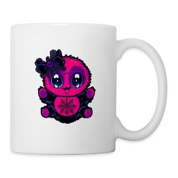 Kawaii Spinnenbaby mit Netz - Tasse - Weiß - Rechts