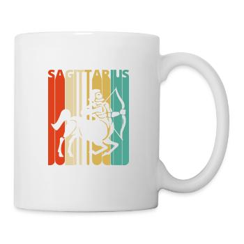 Vintage Schütze Zodiac für Weihnachten, Geburtstag - Tasse - Weiß - Rechts