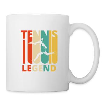 Vintage Retro Tennis-Legenden-Geschenke für Tennisliebhaber - Tasse - Weiß - Rechts