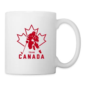 TEAM CANADA EISHOCKEY SPIELER SILHOUETTE - Tasse - Weiß - Rechts