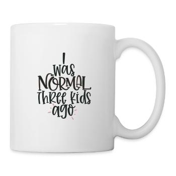 J’étais normal trois enfants août - Mug blanc - blanc - Droite