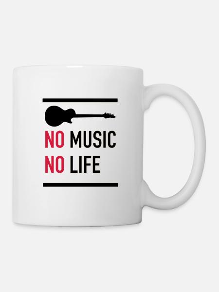 Pas de musique pas de vie - Mug blanc - blanc