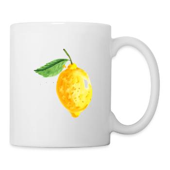 Zitrone - Tasse - Weiß - Rechts