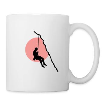 Klettern Abseilen Berg Klettersport Geschenk - Tasse - Weiß - Rechts