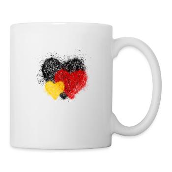 3's Heart Germany Flag Vintage - Mug - white - Right